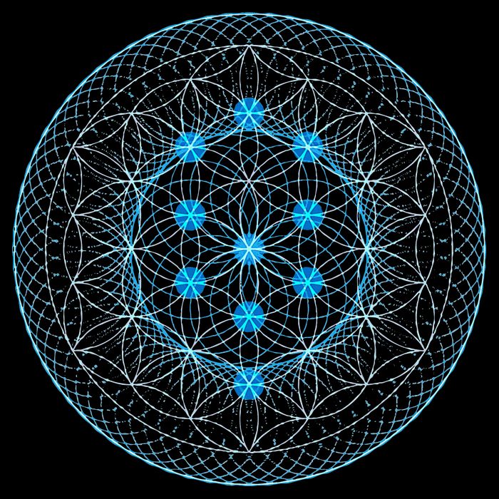 Sacred Geometry Flower Of Life With Kabbalah Apron