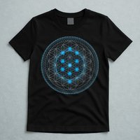 Sacred Geometry Flower Of Life With Kabbalah T-Shirt