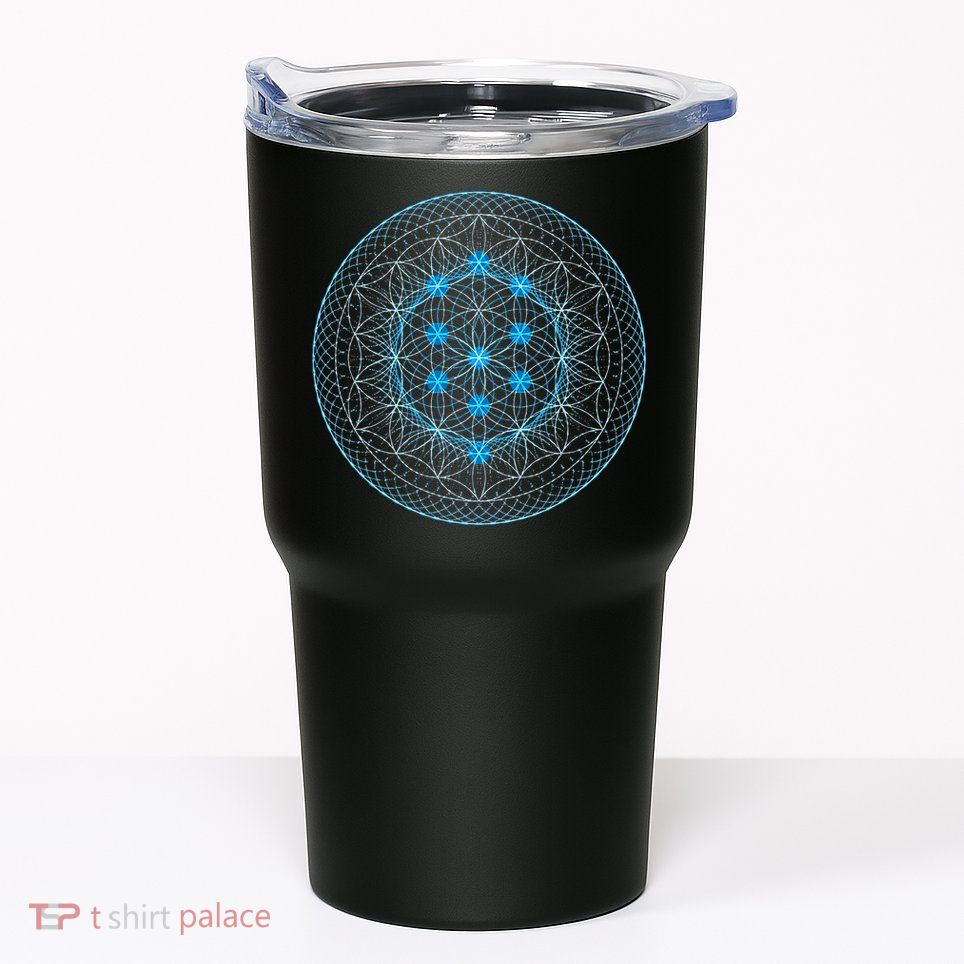 Sacred Geometry Flower Of Life With Kabbalah Tumbler