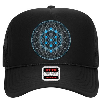 Sacred Geometry Flower Of Life With Kabbalah Trucker Hat