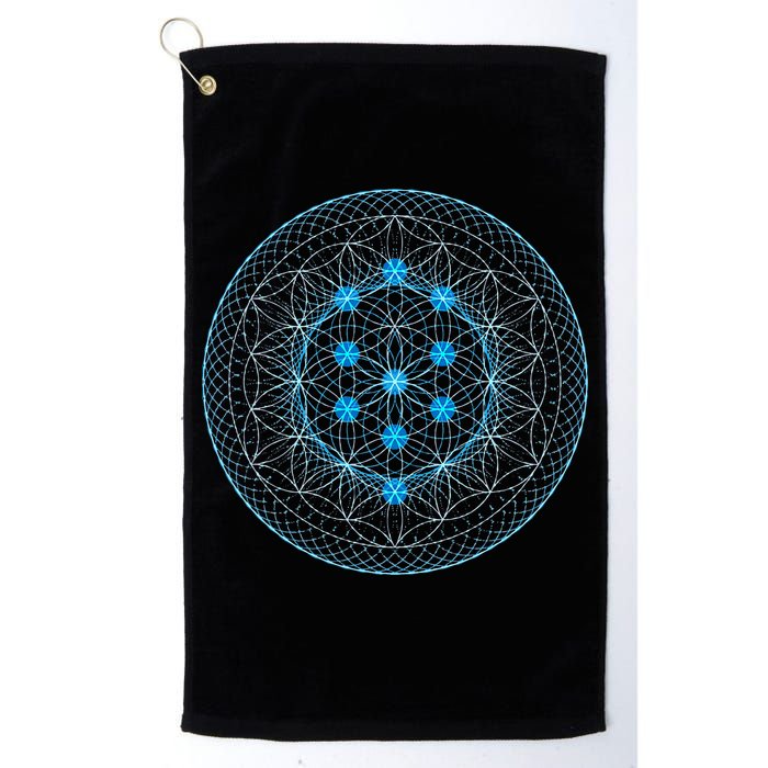 Sacred Geometry Flower Of Life With Kabbalah Golf Towel