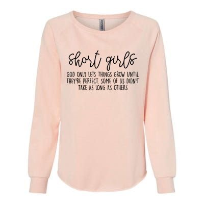 Short Girl Funny Fall Season Christian Womens California Wash Sweatshirt