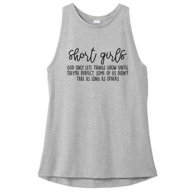 Short Girl Funny Fall Season Christian Ladies PosiCharge Tri-Blend Wicking Tank