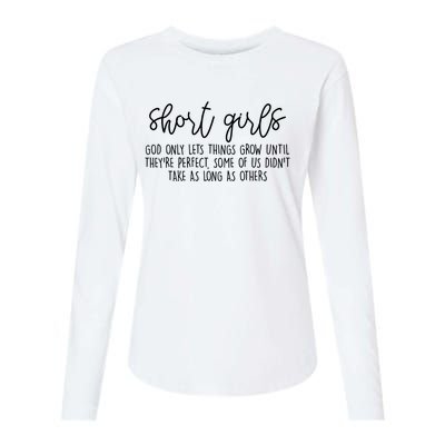 Short Girl Funny Fall Season Christian Womens Cotton Relaxed Long Sleeve T-Shirt