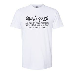 Short Girl Funny Fall Season Christian Softstyle CVC T-Shirt