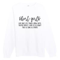 Short Girl Funny Fall Season Christian Premium Crewneck Sweatshirt