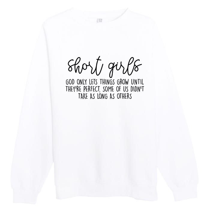 Short Girl Funny Fall Season Christian Premium Crewneck Sweatshirt