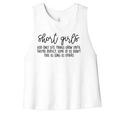 Short Girl Funny Fall Season Christian Women's Racerback Cropped Tank