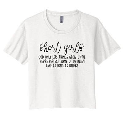 Short Girl Funny Fall Season Christian Women's Crop Top Tee