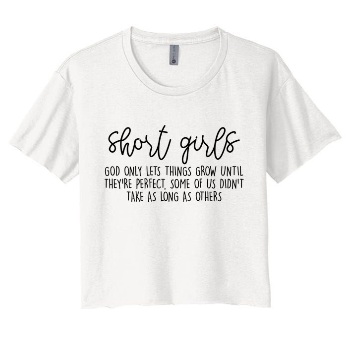 Short Girl Funny Fall Season Christian Women's Crop Top Tee