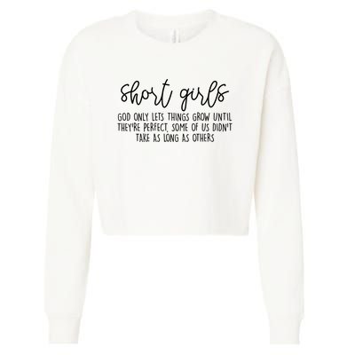 Short Girl Funny Fall Season Christian Cropped Pullover Crew