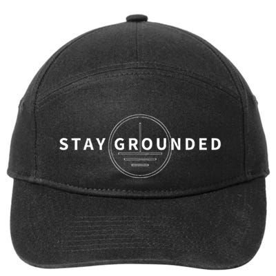 Stay Grounded Funny Electrician Gift 7-Panel Snapback Hat