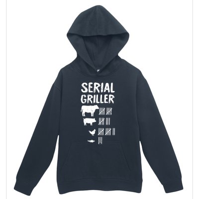 Serial Griller Fathers Day Funny Grilling Grill Bbq Master Great Gift Urban Pullover Hoodie