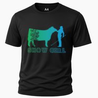 Show Girl Fun Livestock Cattle Showing Cooling Performance Crew T-Shirt