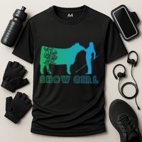 Show Girl Fun Livestock Cattle Showing Cooling Performance Crew T-Shirt