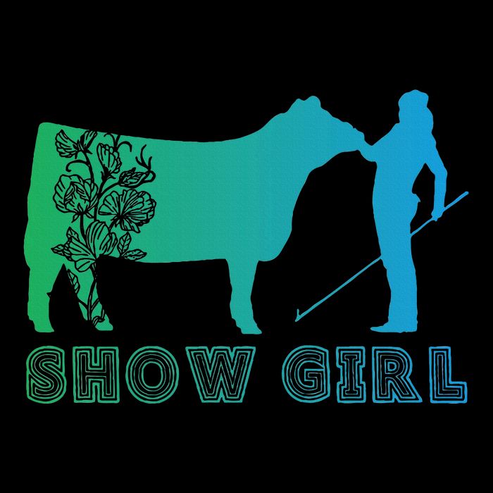 Show Girl Fun Livestock Cattle Showing Cooling Performance Crew T-Shirt