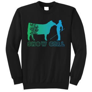 Show Girl Fun Livestock Cattle Showing Sweatshirt