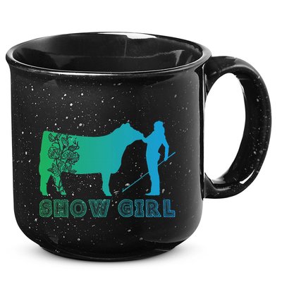 Show Girl Fun Livestock Cattle Showing 15oz Campfire Ceramic Mug
