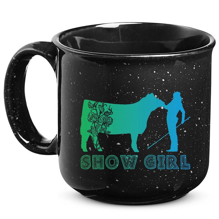 Show Girl Fun Livestock Cattle Showing 15oz Campfire Ceramic Mug