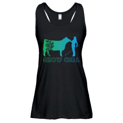 Show Girl Fun Livestock Cattle Showing Ladies Essential Flowy Tank