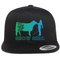 Show Girl Fun Livestock Cattle Showing Flat Bill Trucker Hat