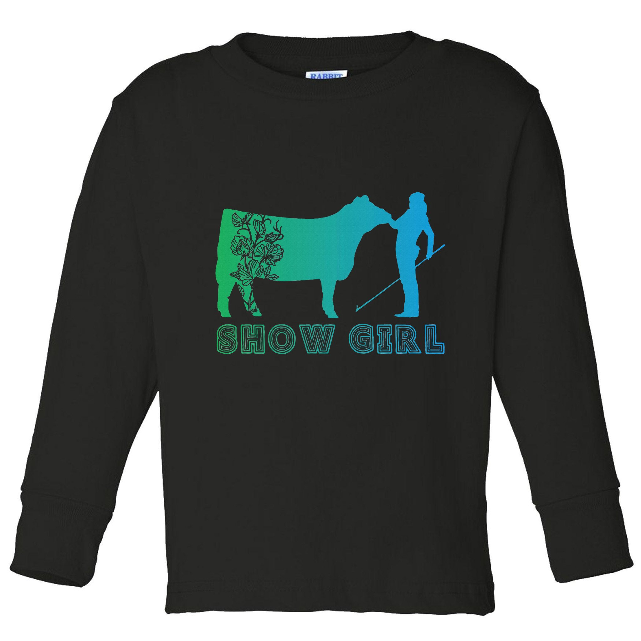 Show Girl Fun Livestock Cattle Showing Toddler Long Sleeve Shirt