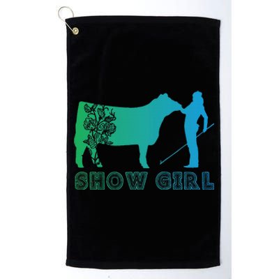 Show Girl Fun Livestock Cattle Showing Platinum Collection Golf Towel