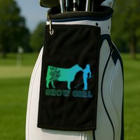 Show Girl Fun Livestock Cattle Showing Golf Towel