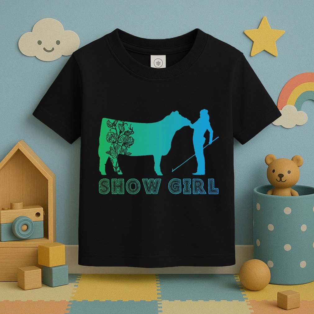 Show Girl Fun Livestock Cattle Showing Toddler T-Shirt
