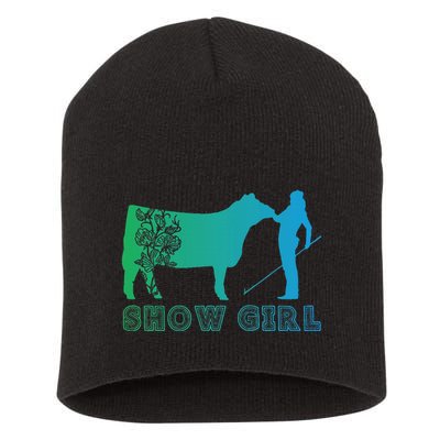 Show Girl Fun Livestock Cattle Showing Short Acrylic Beanie