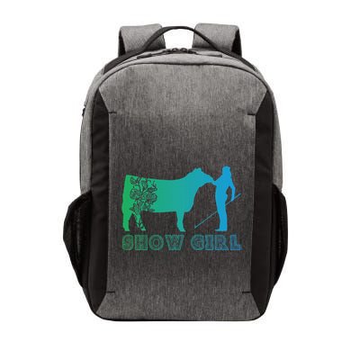 Show Girl Fun Livestock Cattle Showing Vector Backpack
