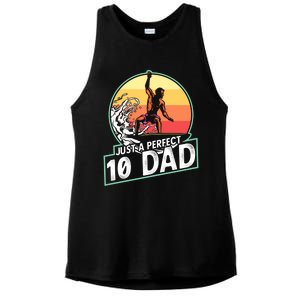 Surfing Gift For Dad Fathers Day Gift For Surfer Perfect 10 Meaningful Gift Ladies PosiCharge Tri-Blend Wicking Tank