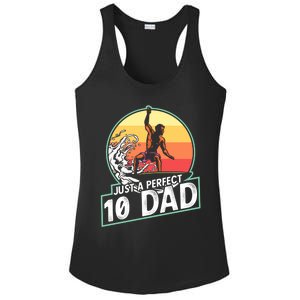 Surfing Gift For Dad Fathers Day Gift For Surfer Perfect 10 Meaningful Gift Ladies PosiCharge Competitor Racerback Tank