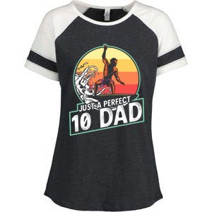 Surfing Gift For Dad Fathers Day Gift For Surfer Perfect 10 Meaningful Gift Enza Ladies Jersey Colorblock Tee