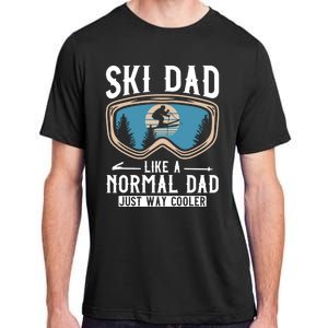 Skiing Gift For Dad Funny Ski Dad Just Cooler Funny Winter Gift Adult ChromaSoft Performance T-Shirt