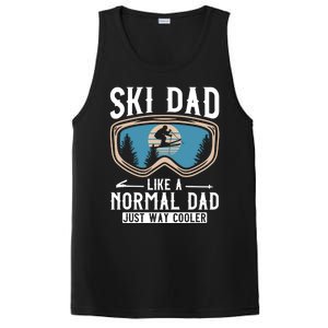 Skiing Gift For Dad Funny Ski Dad Just Cooler Funny Winter Gift PosiCharge Competitor Tank