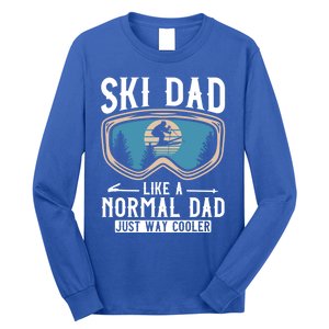 Skiing Gift For Dad Funny Ski Dad Just Cooler Funny Winter Gift Long Sleeve Shirt