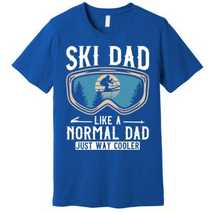 Skiing Gift For Dad Funny Ski Dad Just Cooler Funny Winter Gift Premium T-Shirt