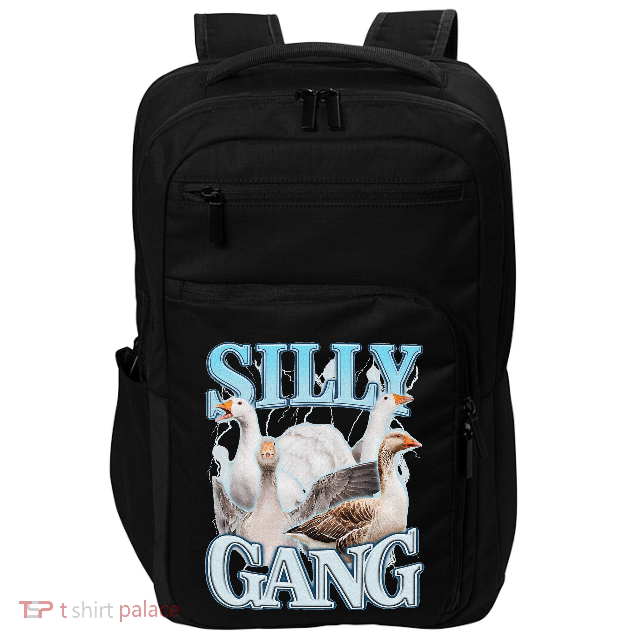 Silly Gang Funny Goose Funny Meme Duck Impact Tech Backpack
