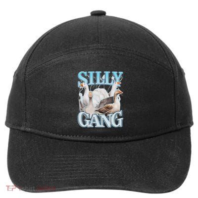 Silly Gang Funny Goose Funny Meme Duck 7-Panel Snapback Hat