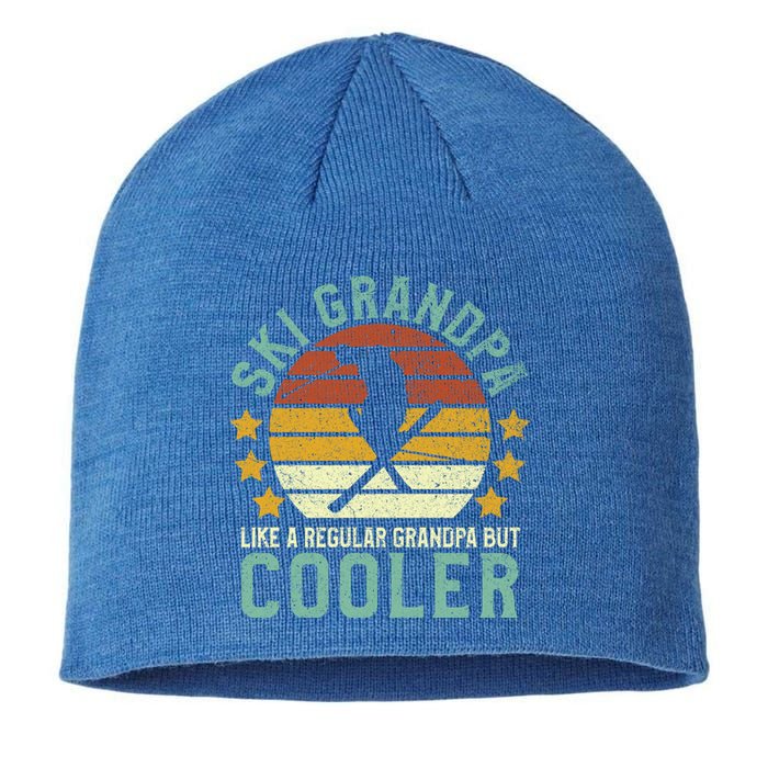 Ski Grandpa Funny Gift Funny Grandfather Skier & Skiing Lover Gift Sustainable Beanie