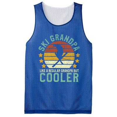 Ski Grandpa Funny Gift Funny Grandfather Skier & Skiing Lover Gift Mesh Reversible Basketball Jersey Tank