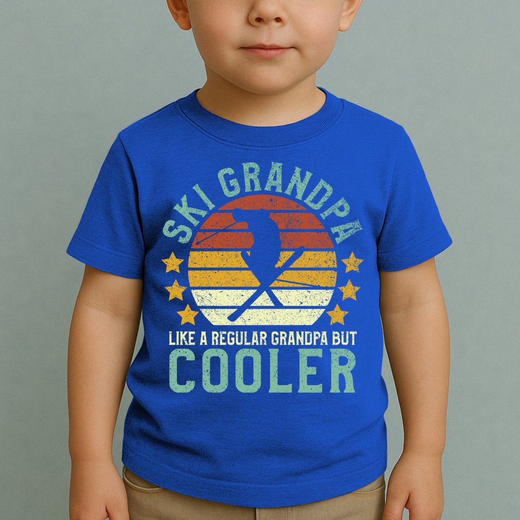 Ski Grandpa Funny Gift Funny Grandfather Skier & Skiing Lover Gift Toddler T-Shirt