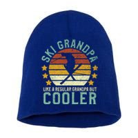 Ski Grandpa Funny Gift Funny Grandfather Skier & Skiing Lover Gift Short Acrylic Beanie