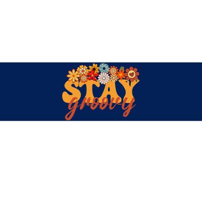 Stay Groovy Flower Power Retro Hippie Vibes Bumper Sticker