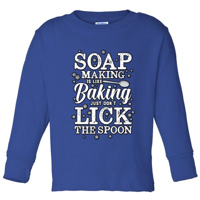 Soapmaking Gift For Soapmakers Makers Handmade Soap Making Gift Toddler Long Sleeve Shirt