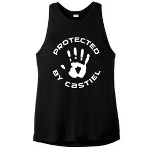 Supernatural Gifts For Her Christmas Gift Protected By Castiel Supernatural Fami Ladies PosiCharge Tri-Blend Wicking Tank