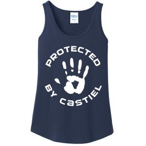 Supernatural Gifts For Her Christmas Gift Protected By Castiel Supernatural Fami Ladies Essential Tank