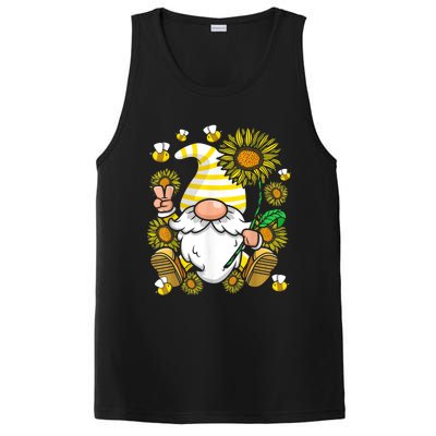 Sunflower Gnome Funny Hippie Gnome Gift PosiCharge Competitor Tank