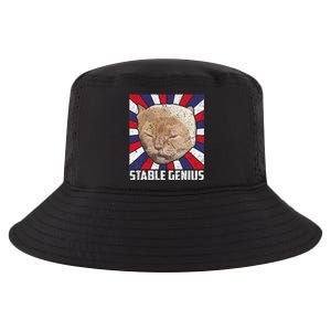 Stable Genius Funny Cat Meme President Cool Comfort Performance Bucket Hat